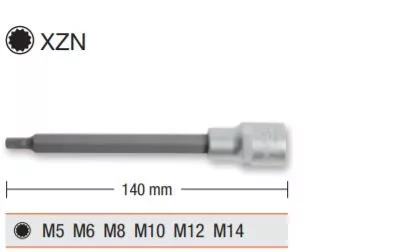 Set chei tubulare BAHCO 1/2", XZN, 100 mm, 6 bucăți