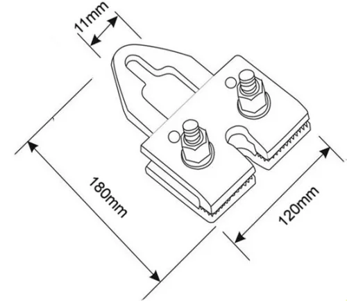 Clemă extractor caroserie BAHCO, 175x120x80mm
