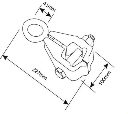 Clemă extractor caroserie BAHCO, 230x155x45mm