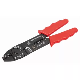   Clește de sertizare BAHCO, pentru tăiere și dezizolare, 220 mm, roșu