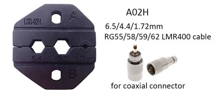 BAHCO Racsnis krimpelő fogó koax kábelekhez, RG 58-59-62 csatlakozókhoz