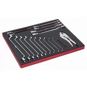   BAHCO 3/3 MODUL Csillagkulcs 6-32 mm & Csuklós csőkulcs 10-23 mm és Gripfogó 250 mm (18 részes)
