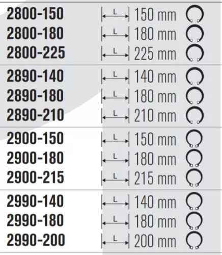 BAHCO 3/3 Szerszámösszeállítás: Seeger fogók, 12 részes