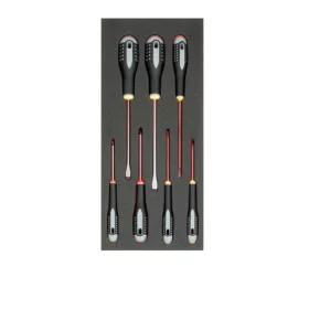   BAHCO 1/3 Szerszámszivacs modul, ERGO™ csavarhúzó Lapos, PH, 7 részes