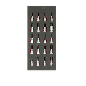   BAHCO 1/3 Szerszámszivacs modul, 1/2” dugókulcs készlet, 20 részes