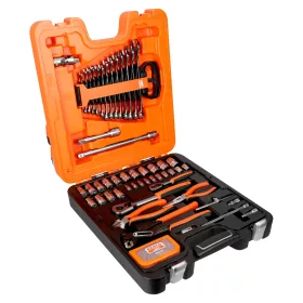 Set chei tubulare BAHCO 1/2" și 1/4", 81 bucăți