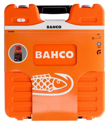 Set chei tubulare BAHCO 1/2" și 1/4", 81 bucăți