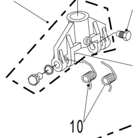   PIESĂ DE SCHIMB BAHCO - arcuri pedală -BH- pentru cricuri crocodil (BH11500 / BH12000 / BH13000) - 1 pereche