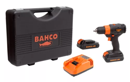 BAHCO Akkus fúrógép, szénkefe nélküli, készletben, 1570 Ford/perc, 18V