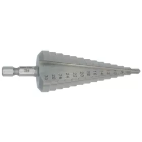 ECEF Lépcsősfúró HSS-G, 1/4" bitbefogású  4-30 mm