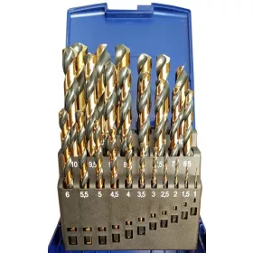   ECEF Fémcsigafúró készlet HSS-Co5, 1-10/0,5 mm (19 részes) dobozos