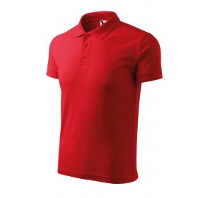 Tricou polo pique cu guler bărbătesc roșu, mărimea S