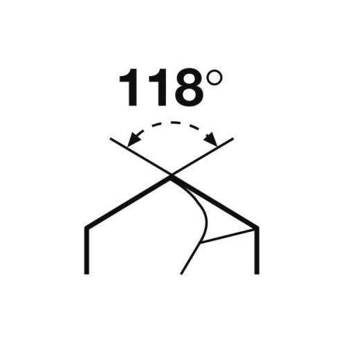 Burghiu metalic cu spirală ECEF HSS 118°, DIN338 1,70 mm