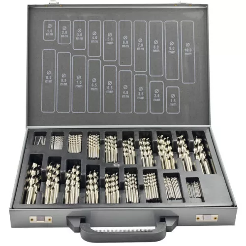 ECEF Fémcsigafúró HSS-G 135° profi, TeKno Xp, DIN338 készlet, 170 részes fémdobozban.