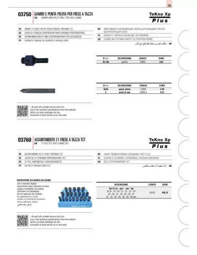 ECEF Keményfémbetétes fúrókorona  34 mm 1-11/32"