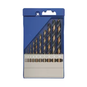   ECEF Fémcsigafúró HSS-G M2, Gold Black DIN338 készlet 1-10 mm (10 részes)