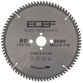   ECEF Körfűrésztárcsa, keményfémlapkás 250x2,2x32 mm z= 80
