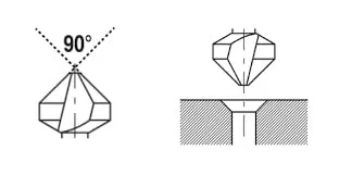 ECEF Kúpsüllyesztő 90° 20,5 mm 1/4"-os bit befogással, HSS-G, DIN335C