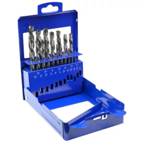   ECEF Fémcsigafúró készlet balos HSS-G, 1-10 mm (19 részes)