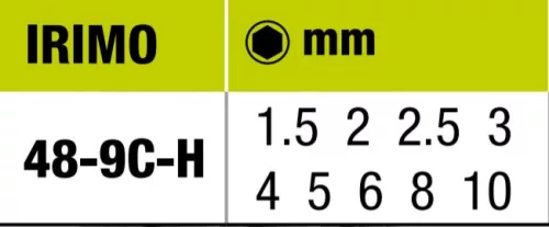 SET CHEI HEXAGONALE IRIMO CU CAP SFERIC, 1,5-10 mm, 9 PIESE, CROMATE