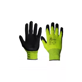   Mănuși de protecție din latex, spumant. Culoare: galben / negru, Mărime: L.