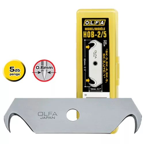 OLFA Tartalékpenge, dupla horgas (5 db)