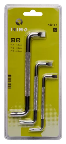 IRIMO hajlított csavarhúzó készlet (3 darabos)