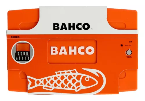 Set chei tubulare Allen BAHCO, 1/2", scurte, 9 piese