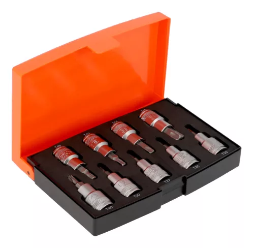 Set chei tubulare BAHCO Torx, 1/2, scurte, 9 bucăți