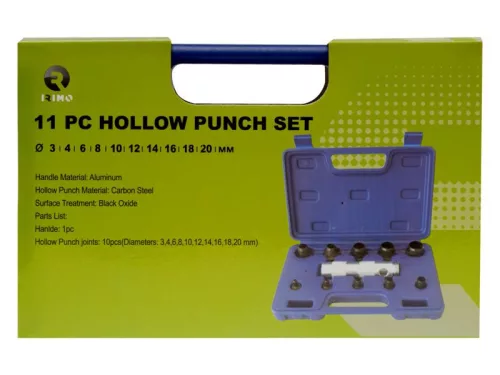 IRIMO Tömítéskivágó-Lyukasztó készlet 3-20 mm markolattal