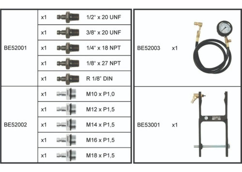 Adaptor metric pentru testarea presiunii uleiului de motor BAHCO