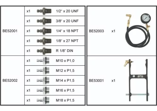 Adaptor pentru testarea presiunii uleiului de motor BAHCO +90°