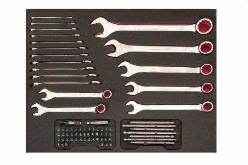 Set scule BAHCO 3/3: Chei combinate și biți, 72 de piese