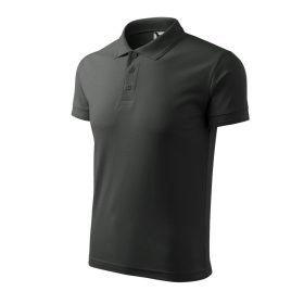 Tricou polo pique cu guler pentru bărbați, gri deschis M