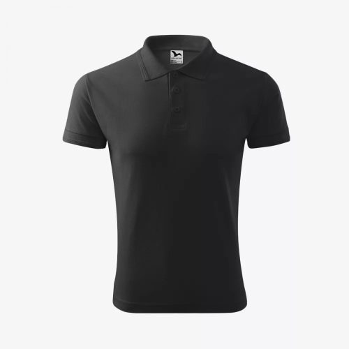 Tricou polo Pique cu guler pentru bărbați, abanos, M
