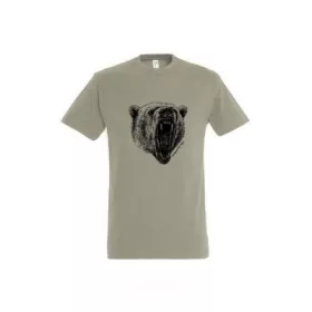   Tricou cu guler rotund și model cu ursuleți, 100% bumbac, 2XL