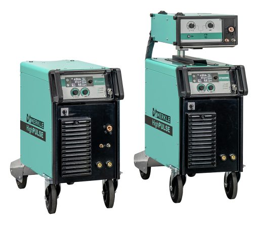 Aparat de sudură Merkle Synergic MIG HighPULSE touch 400 KW cu accesorii și pistolet de sudură TEDAC SBT 504 W, 4m