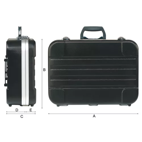 FERVI ABS Szárszámos koffer, üres, 460x330x150 h mm