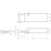 Sculă de strunjire cu plăcuță brazată FERVI ISO7 P25 12x08 DIN4981