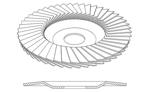 Lamellás csiszolókorong 125/Z40 Aluminium-hoz, SPECIALTY, kúpos