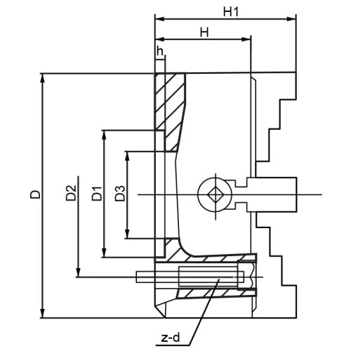 Négypofás, függetlenül állítható tokmány 320 mm