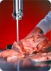Pânză de fierăstrău cu bandă pentru carne, din oțel inoxidabil Prime Food, 1750 mm x 19 x 0,56 mm, număr de dinți: 4-UDT (pentru carne congelată)