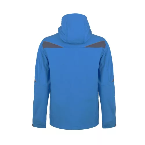 Jachetă de lucru softshell TOP NOVA, 94% poliester, 6% elastan, manșete și talie reglabile, impermeabilă, albastră, L