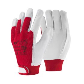   TOP GOVE báránybőr védőkesztyű, pamut kézhát, gumírozott mandzsetta tépőzárral. Méret: 9