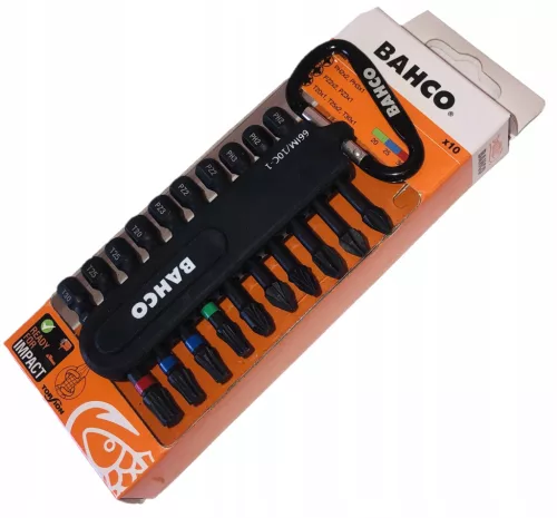 BAHCO Bitkészlet Torziós 10db-os, 50mm-es, Phillips, Pozidriv és TORX® csavarokhoz