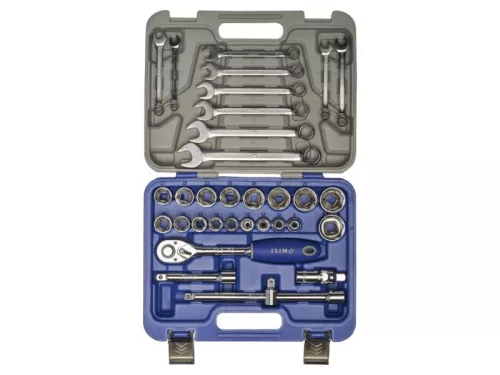 Set chei tubulare IRIMO, 1/2", 33 piese, cu chei inelare și fixe 8-32 mm