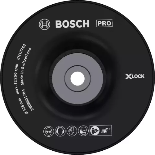 BOSCH Fibertárcsa felfogó kemény gumitányér M14 ,O 115 mm