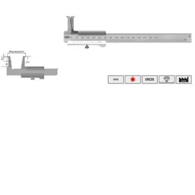 Vogel Belső tolómérő 160/0.05 mm  Inox