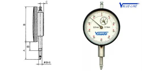 Vogel Indikátoróra:10/0,01 mm
