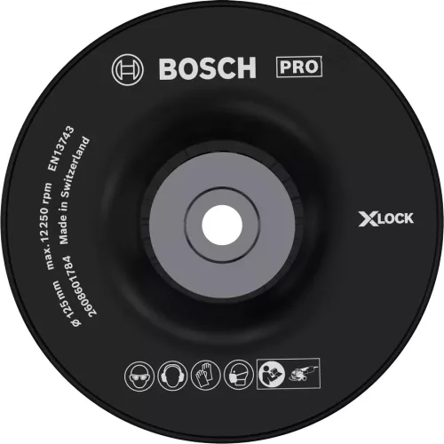 BOSCH Fibertárcsa felfogó kemény gumitányér M14 ,O 125 mm
